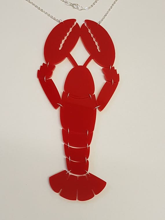 Statement Lobster Necklace Extra Large Acrylic