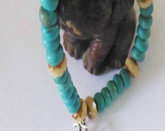 Turquoise howlite bracelet