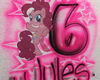 my little pony birthday shirt, Airbrush t shirt, my little pony invitation, my little pony birthday, my little pony birthday outfit,