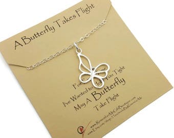 Sympathy Gift, Memorial Jewelry, Butterfly Necklace Silver, Memorial Necklace, Butterfly Jewelry, Butterfly Memorial Necklace