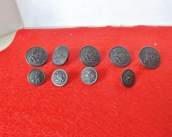 9- U.S. ARMY BRONZE BUTTONS
