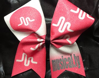 Musical.ly Sublimated Glitter Cheer Hair Bow