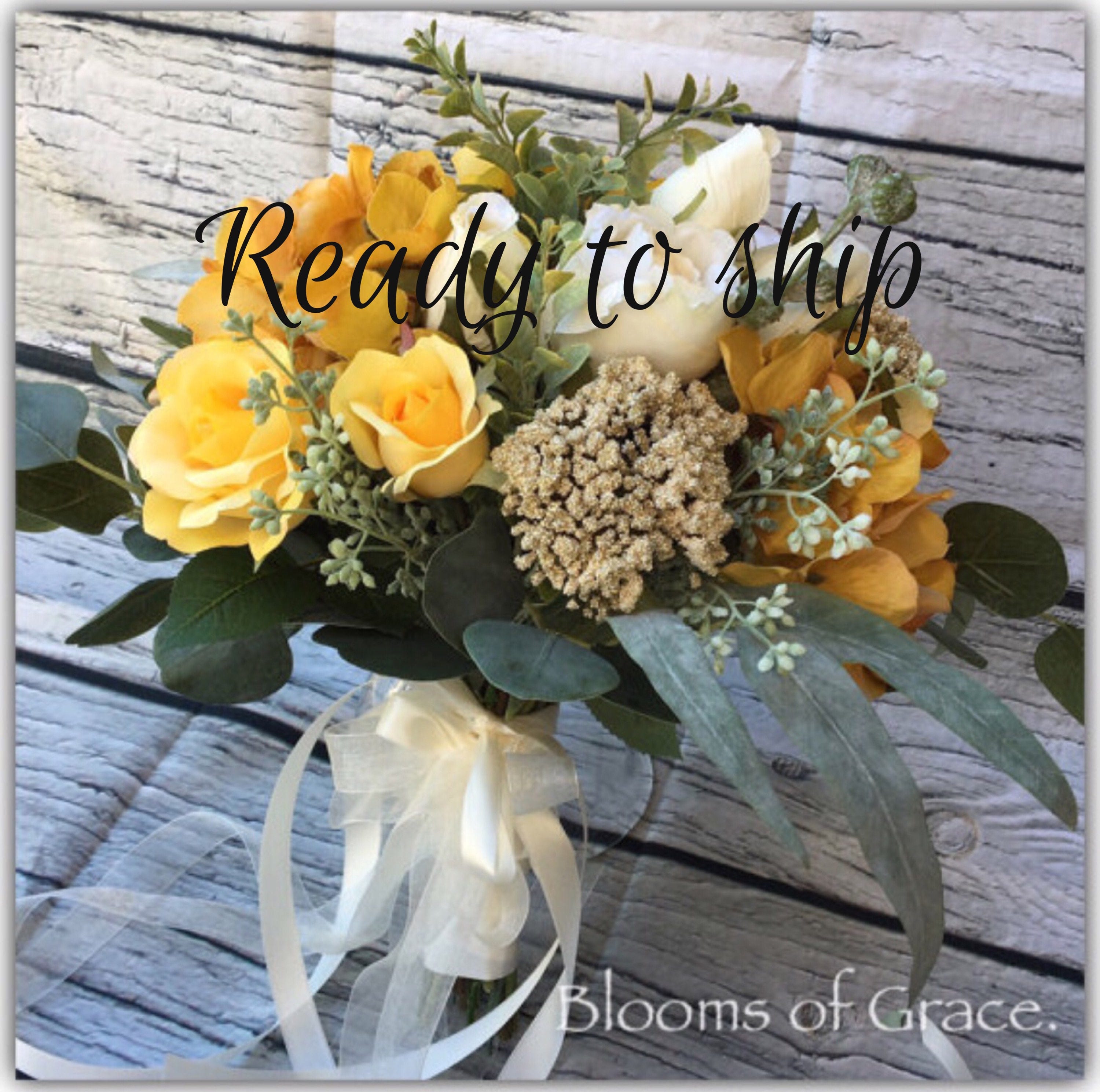 Yellow bouquet gold bouquet. Wedding flowers.02 READY TO