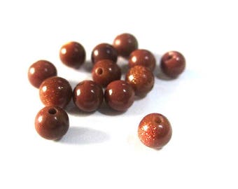 20 beads sand natural gold stone 4mm (G-01)