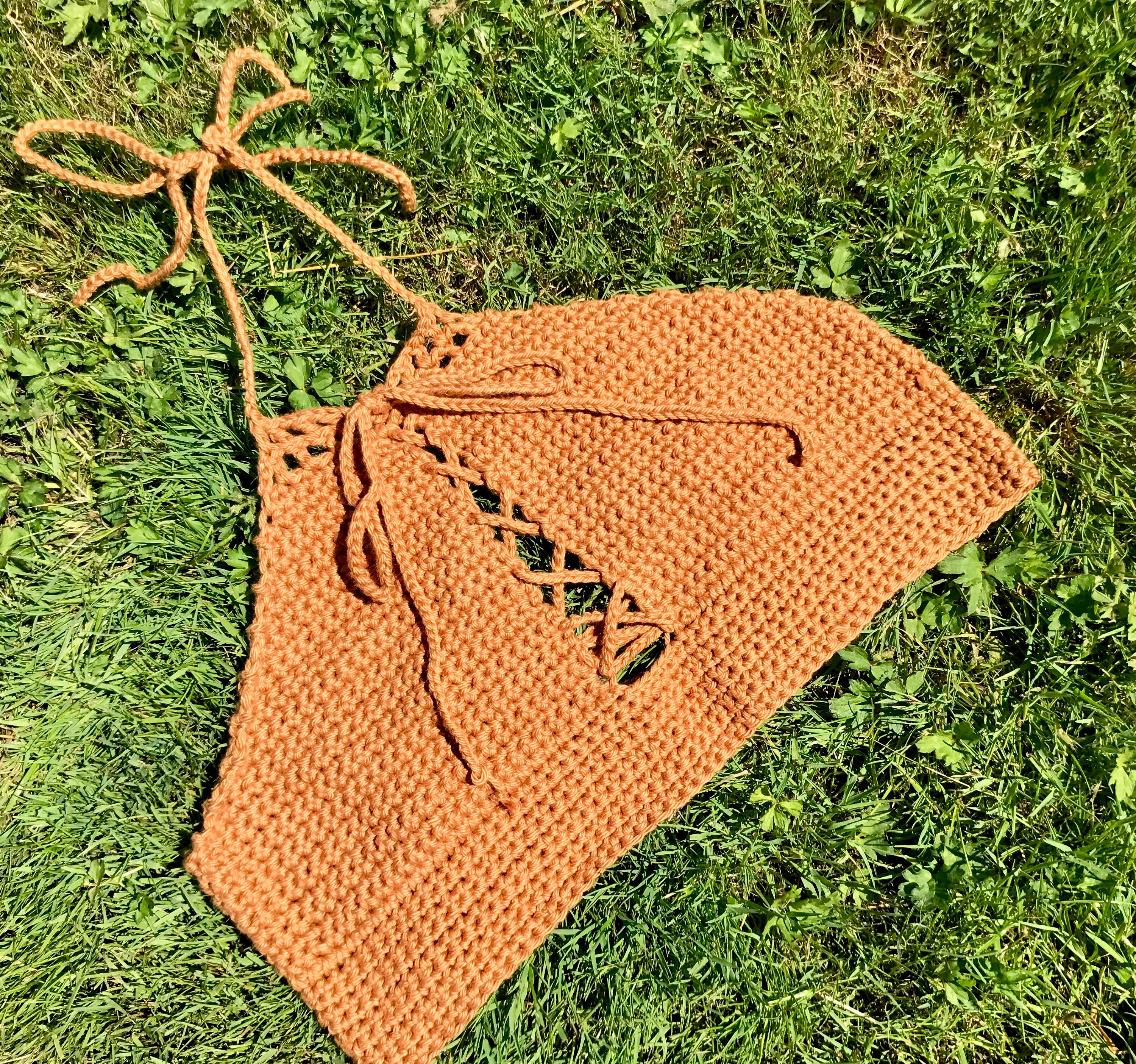 Custom 'Cali Gold' crochet top