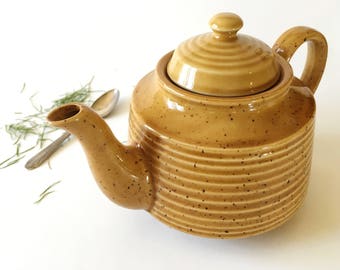 Vintage teapot stoneware teapot mid century modern decor vintage mcm minimalist decor scandinavian vintage tea pot tea service tea kettle