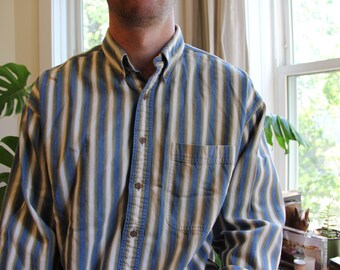 Vertical Striped Button Up