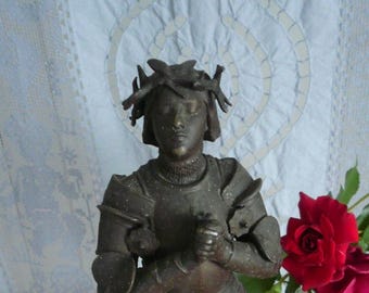 Reserved Reserved ReservedAntique JOAN OF ARC, French Bronze, Joan of Arc Figure, Joan of Arc Statue by Antonin Mercie, Religious Statue.