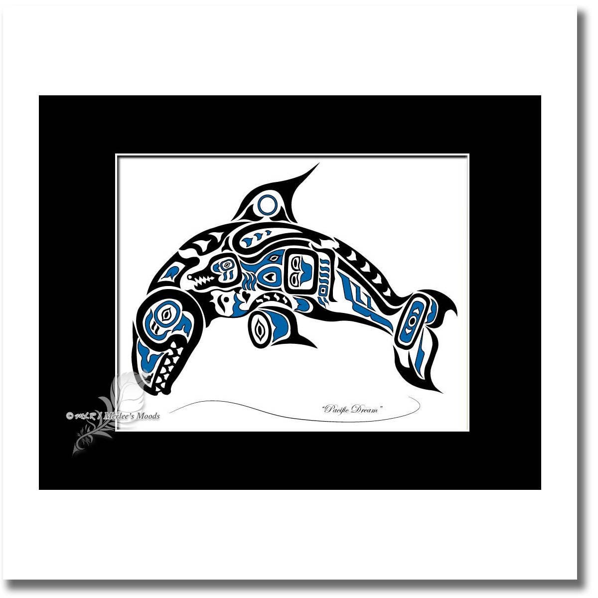 8x10 Haida Killer Whale Tlingit Orca Art PrintPacific