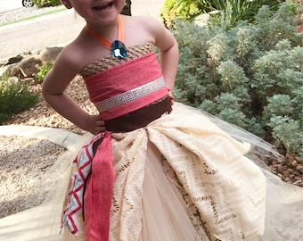 Moana Dress - moana tutu dress - halloween costume - Moana costume - Moana birthday - disney princess dress - disney costume -princess dres