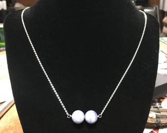 Aquamarine on .925 Sterling Silver Chain 18"