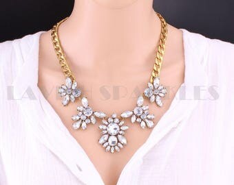 Golden Ember Statement Necklace