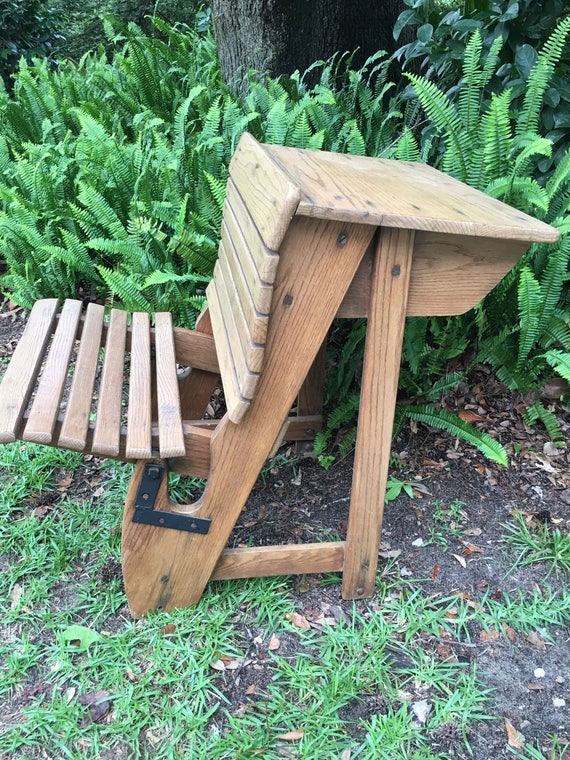Vintage Desk School Desk End Table Night Stand Farmhouse