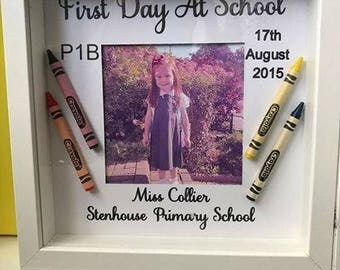 First day at school framed gift. First day at school, first day at nursery. P1. School gift. First day gift. New school gift. PERSONALISED