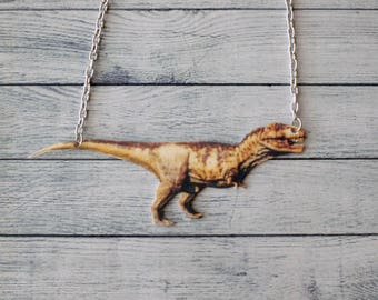 Shrink Plastic Necklace Tyrannosaurus Rex Necklace T-Rex Necklace Dinosaur Necklace Statement Necklace Dino Necklace