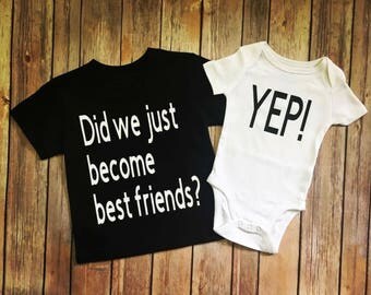 Did we just become best friends? Yep! Matching Tees. Best Friends.