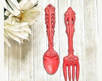 Fork and spoon wall art | Etsy