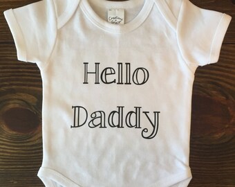 hello daddy personalized onesie baby girl onesie baby boy