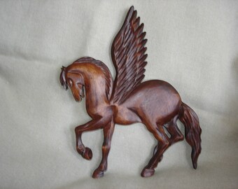 Pegasus, Wooden Pegasus/ Wood carving Pegasus/ Carving wall Pegasus/ Pegasus Decorations/ Pegasus Art