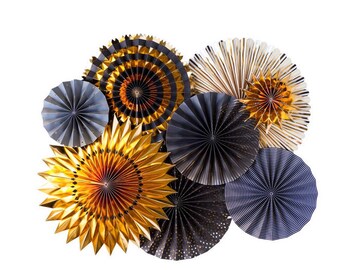 New Year's Eve Pinwheel Backdrop,Paper Rosette backdrop,Wall Covering, Wedding background, Giant paper Flowers, paper fan backdrop