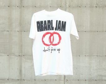 1992 Pearl Jam "Never Give Up" Vintage T Shirt