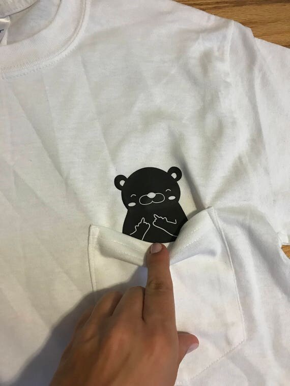 bear middle finger shirt