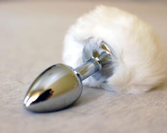 Tail Butt Plug / Rabbit Tail / Anal Sex Toy / Anal Plug / Puffy Fur Tail / Bunny Faux Fur / Butt Plug Tail / Furry / Mature / Fast Shipping