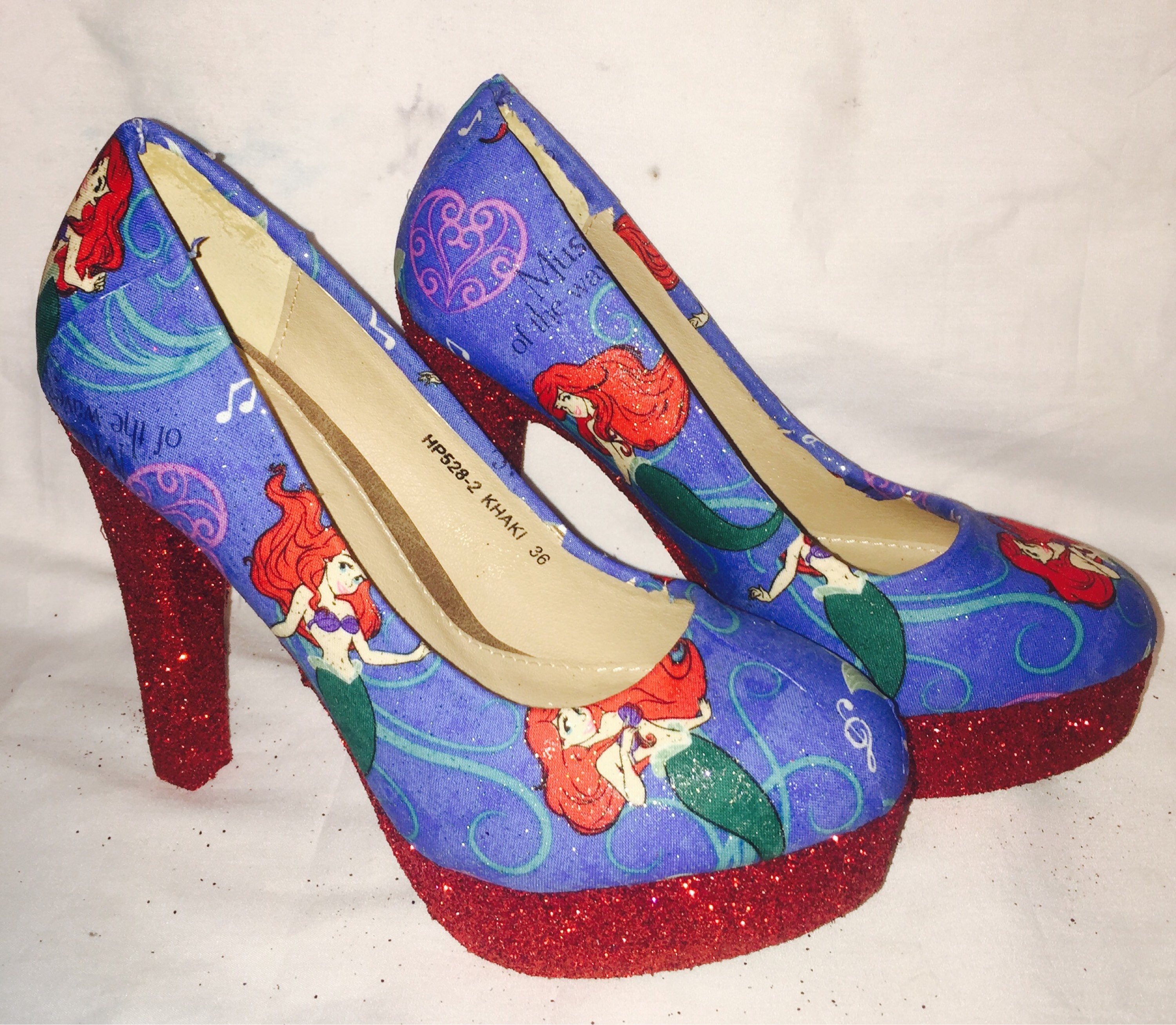Disney Ariel / the little mermaid shoes / heels uk sizes