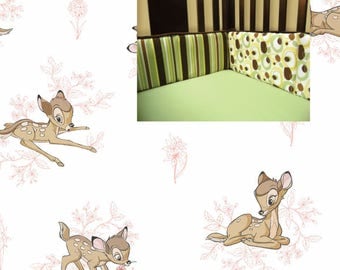 Bambi Crib Bumper Bambi Boy Girl Crib Bedding Bambi Nursery Baby Girl Bedding Crib Bumper Boy Nursery Timber Crib Bumper Bedding