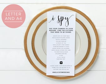 I Spy-I Spy Wedding Game-Hashtag Game-I Spy Hashtag-Wedding Printable-Wedding Game-Reception Game-Photo Hunt-I Spy Wedding-SN022_IS