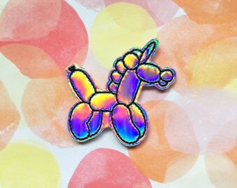 Felties, Unicorn Balloon, Holographic Vinyl