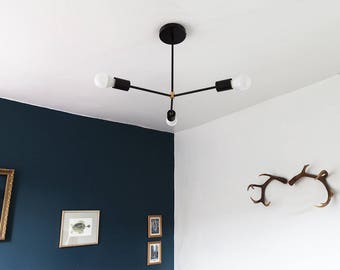 FLAT-TOP / Black Model / Industrial / modern / Sputnik / Pendant light / Handmade in London, England