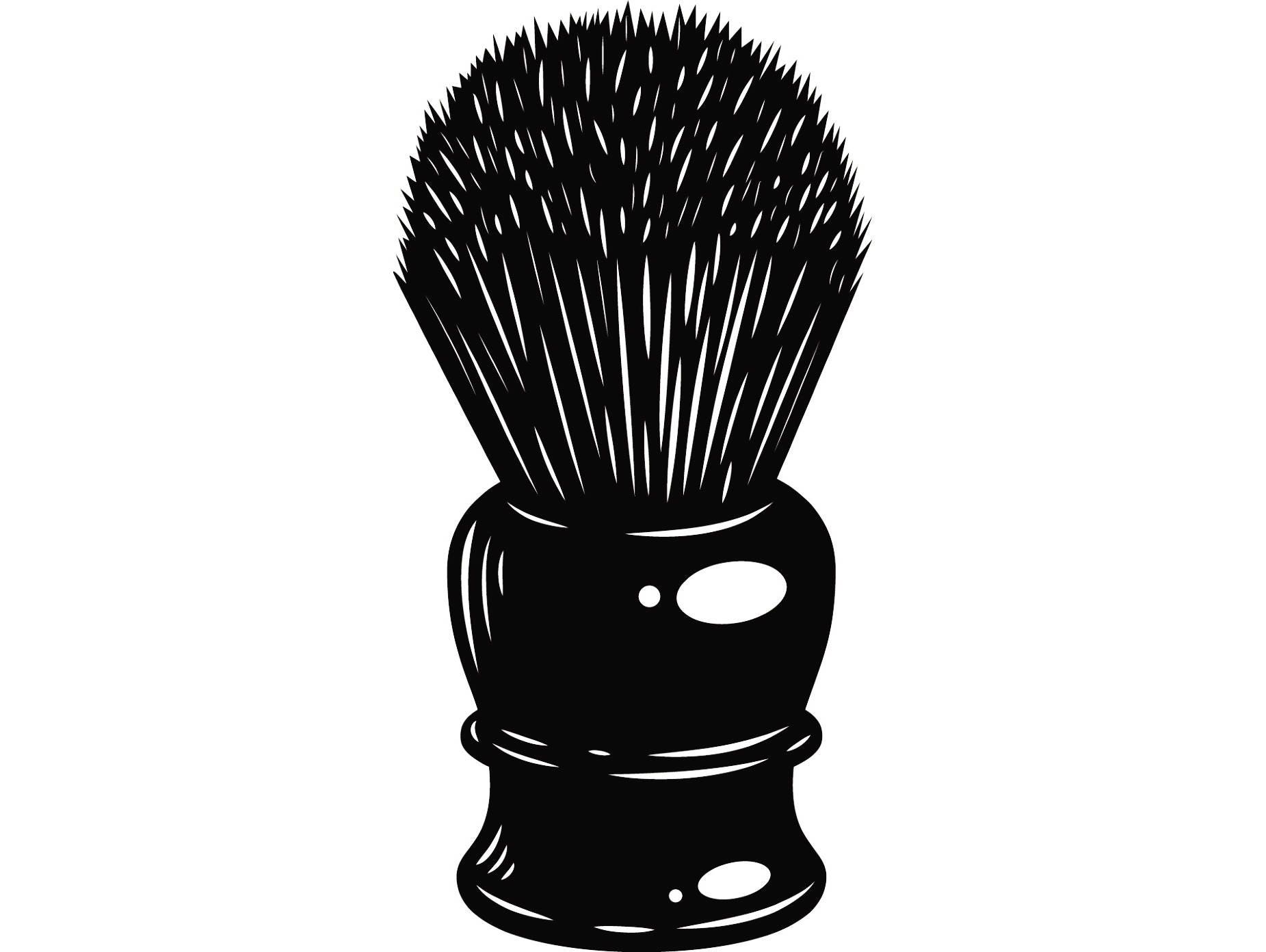 Shaving Brush 1 Barber Shave Straight Razor Groom Salon Haircut Shaving Cream Hairstyle Logo 9867