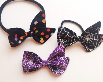 halloween bows, baby bows, newborn bows,