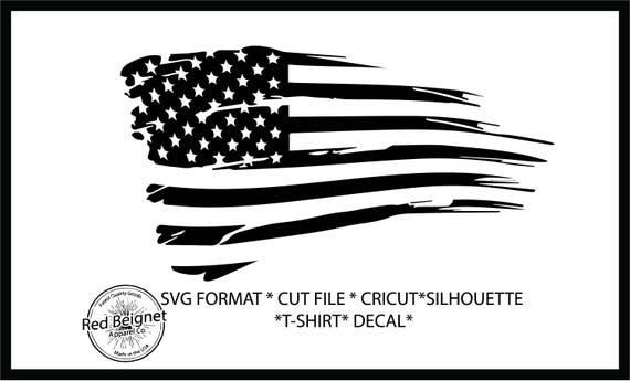 Distressed American Flag SVG file Circut Silhouette Make