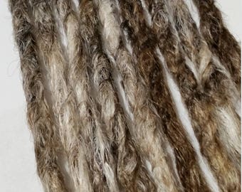 3 SE Ombre Blonde Mix Black,Brown,Blonde/White Blonde Mixed Knotty Synthetic Dreads /Ready to Ship