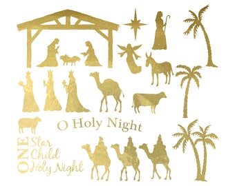 Nativity Set Vinyl | Nativity Set Decal | Wisemen | Vinyl Sheet | Custom Nativity Vinyl | Christmas Manger | Vinyl Decal | Glass Block Vinyl