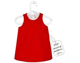 Baby dress sewing pattern PDF download, baby sewing patterns, sewing patterns dress