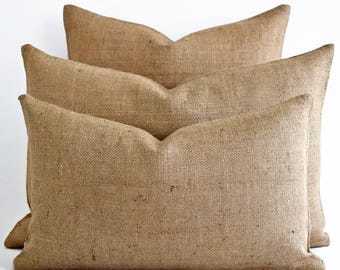Wholesale! Burlap pillow covers burlap throw pillows burlap cushion jute pillows plain burlap pillow decorative pillow beachy pillow covers
