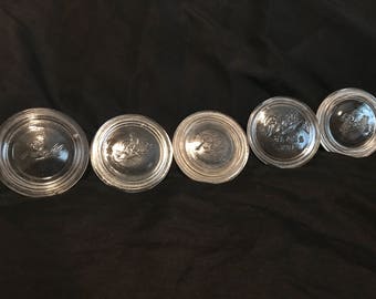 Vintage BALL jar Clear Glass Top, Lid Insert for Standard Mouth Mason Jar, Canning, vintage canning, kitchen decor, country kitchen, harvest