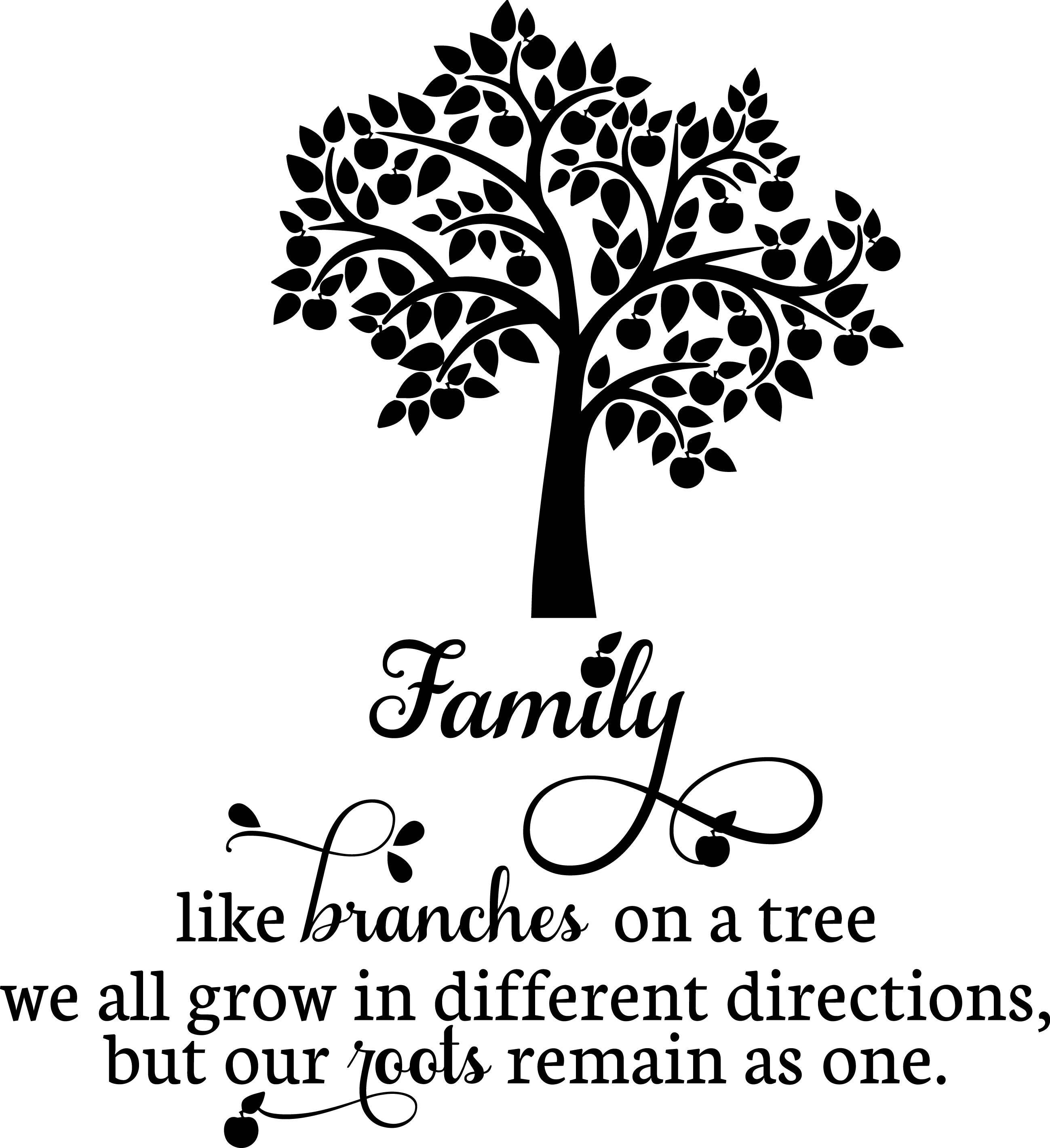 Download Family Tree Vinyl Wall Decal Sentiment Pesonalize Great