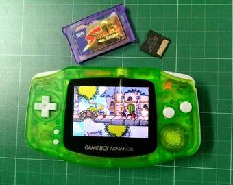 Backlit Mod Nintendo Game Boy Advance Clear Green-AGS101 Backlight Glass Lens