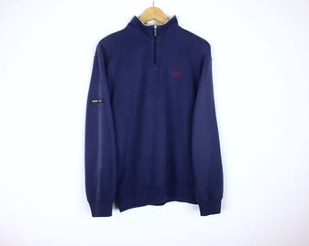 Rare!!! Vintage MCM Legere Pullover Small Logo Spellout embroidery Jumper Sweater Sportwear