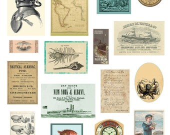 1 pack, 7gypsies Mini Ephemera - Maritime