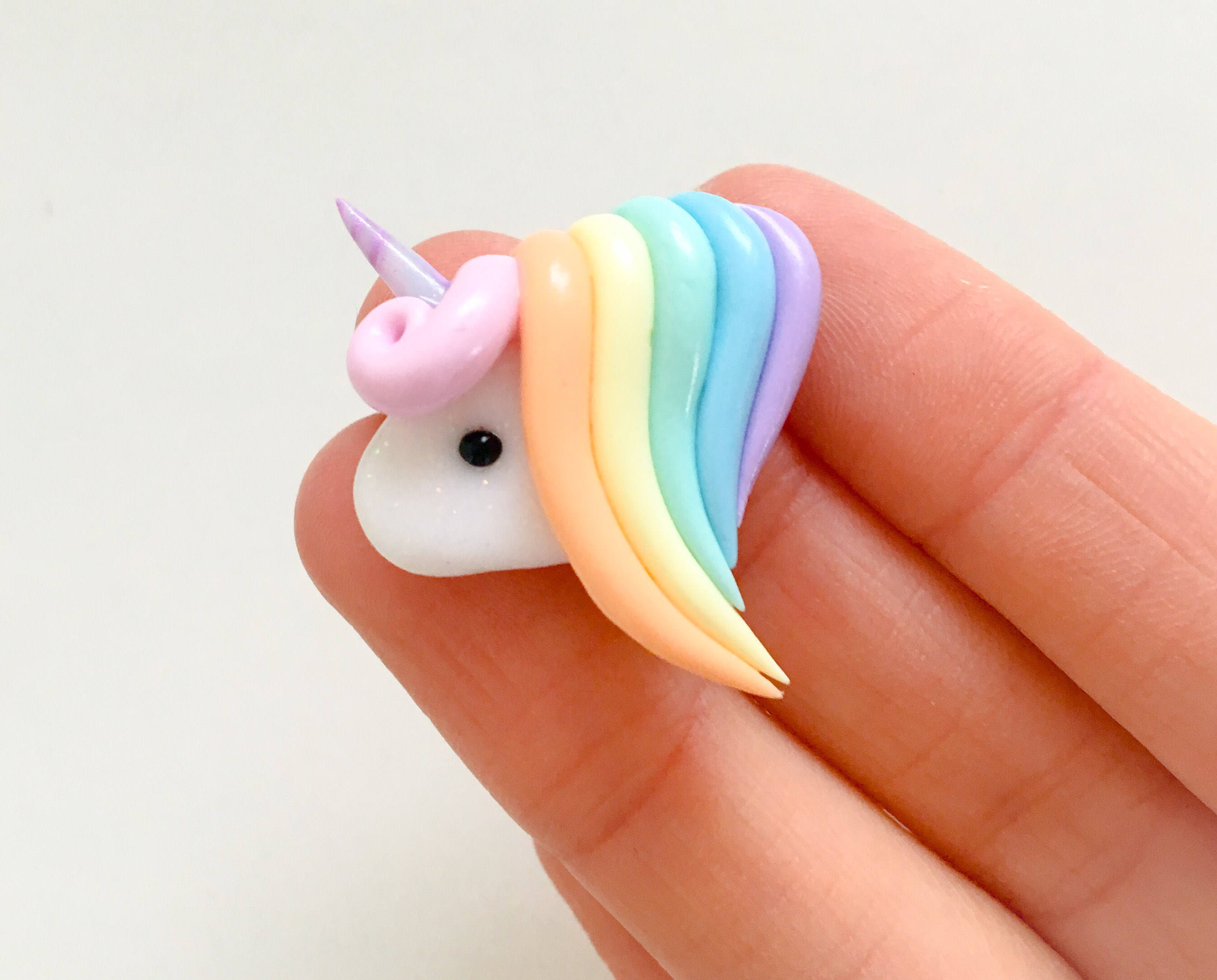 Unicorn clay flatback / polymer clay charm / unicorn charm