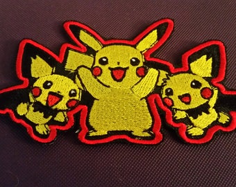Pikachu Embroidered Iron On Pokemon Patches