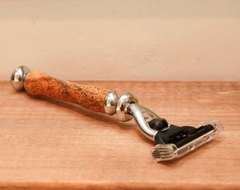 Mach 3 Razor - Handmade Razor - olivewood gift - Personalised Shaver - Christmas Gift for Him- Husband Birthday Gift - Mach3 Razor
