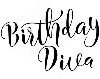 Download Happy birthday diva | Etsy