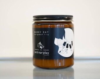 Natural Soy Candle - Scented Candle - BUDDY DAY: Bergamot Fig - 7.3 oz net wt. - Candle Lover Gift - Ordinaryday Studio