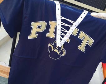 Univeristy of Pittsburg lace up tee